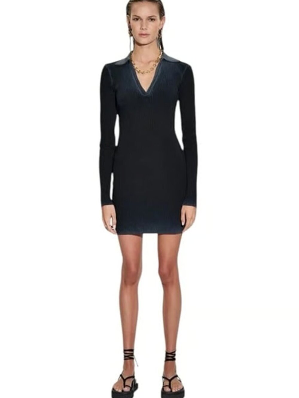 Cotton Citizen Women's Ibiza Polo Dress - Vintage Black - Size Small